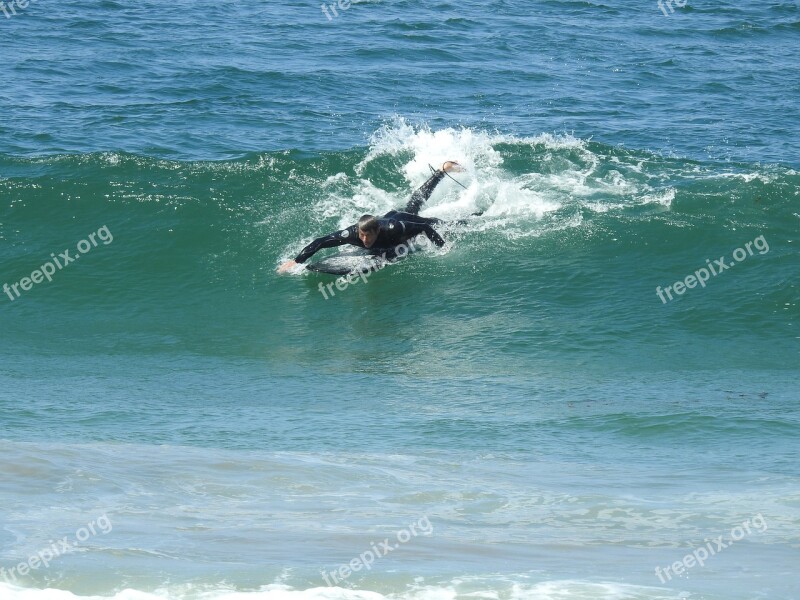 Surfer Ocean Wave Surfing Surfboard