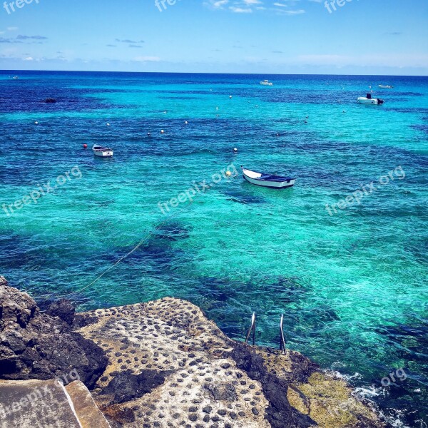 Lanzarote Coast Sea Spain Ocean