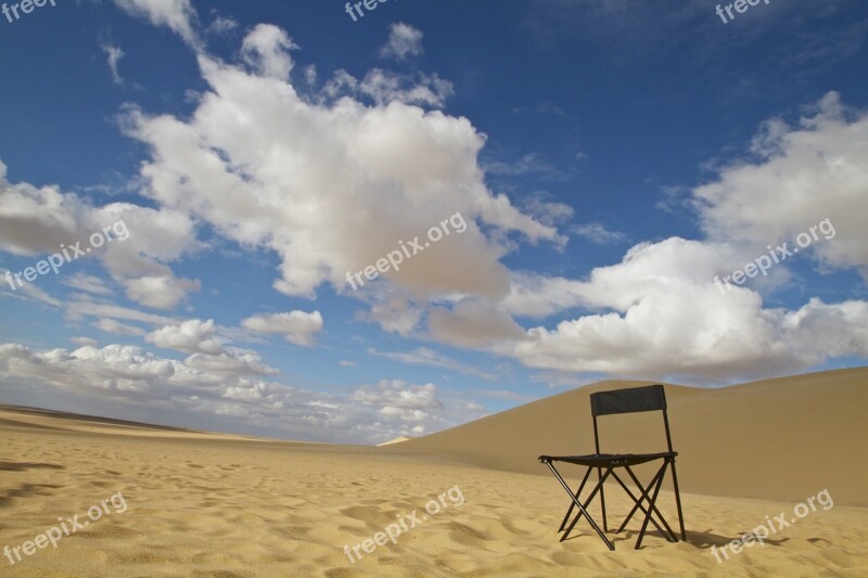 Nature Desert Sky Clouds Egypt