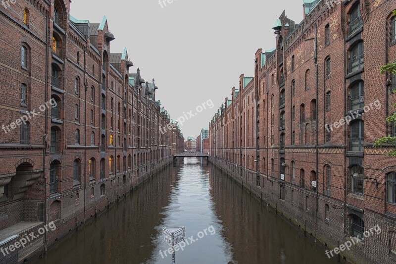 Hamburg Speicherstadt Water River Channel