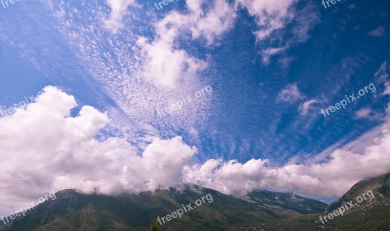 Clouds Monti Mountain Landscape Maratea Hiking