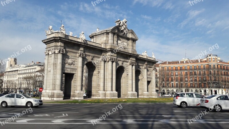 Roundabout Madrid Street Free Photos