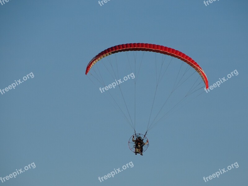 Paragliding Blue Sky Parachute Sky Fly