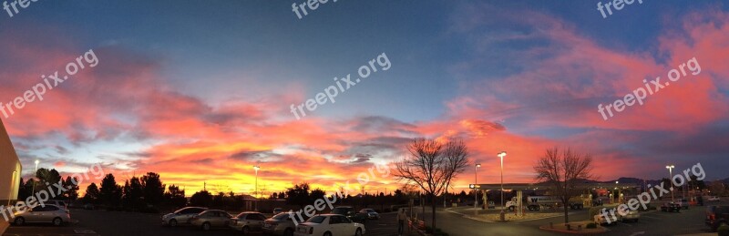 Panoramic Sunrise Southwest Landscape Sky