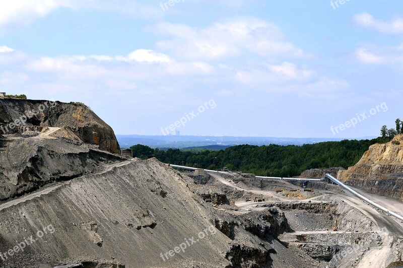 Quarry Piesberg Coal Mine Sky Stone Industry