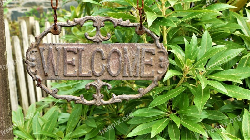 Shield Metal Sign Welcome Free Photos