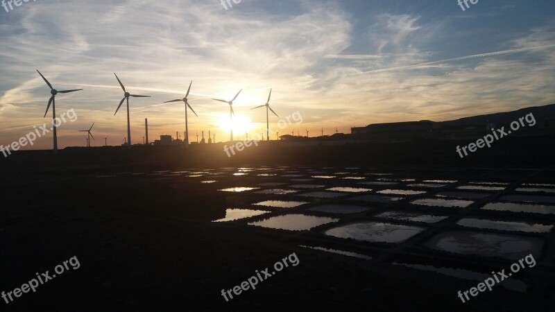 Salinas Salt Landscape Sunset Gran Canaria