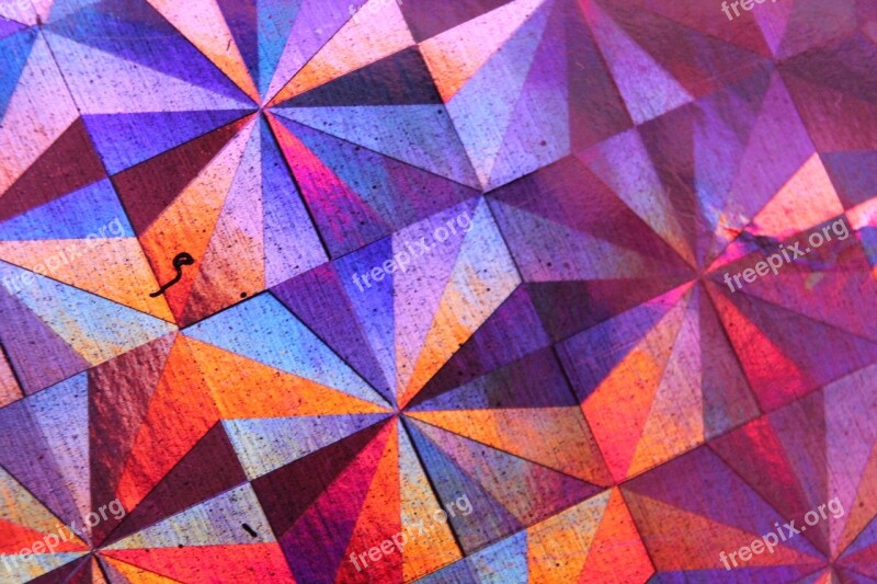 Colourful Abstract Background Squares Triangles