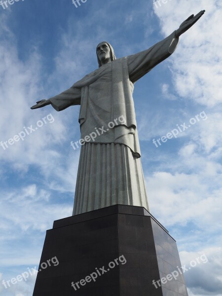 Rio Statue Jesus Brazil Landmark