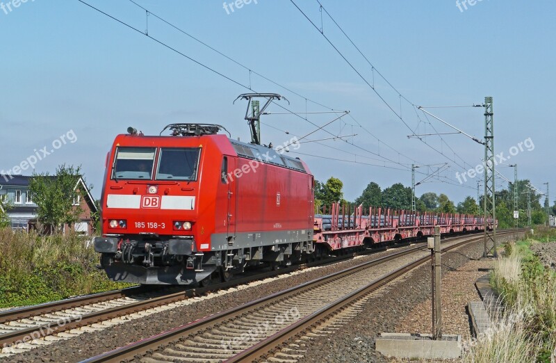 Modern Freight Train Steel Slabs Heavy Traffic Münsterland Main Line