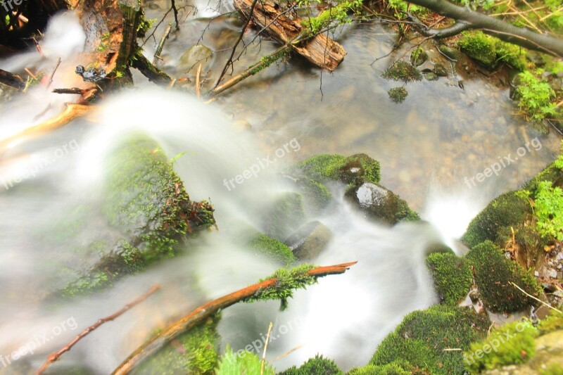 Beskydy Kompařov Stream Torrent Waterfall