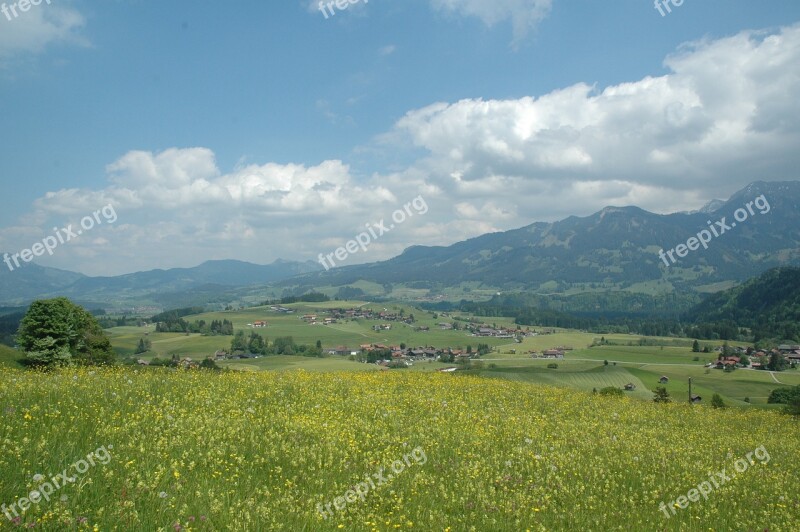 Obermaiselstein Alpine Wildlife Park View Mountains Panorama