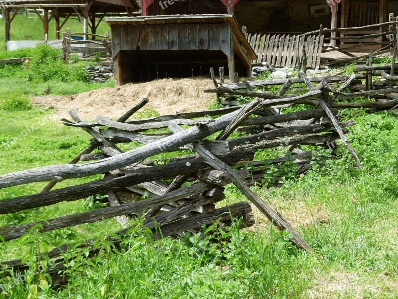 Split Rail Fence Farmhouse Colonial Farm Rustic