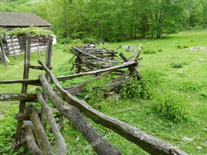 Split Rail Fence Farmhouse Colonial Farm Rustic