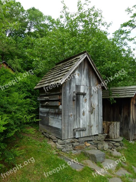 Smokehouse Antique Farmhouse Rural Country