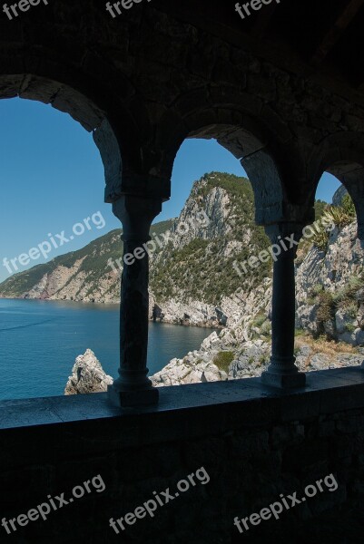 Italy Portovenere Cliffs Arcades Free Photos