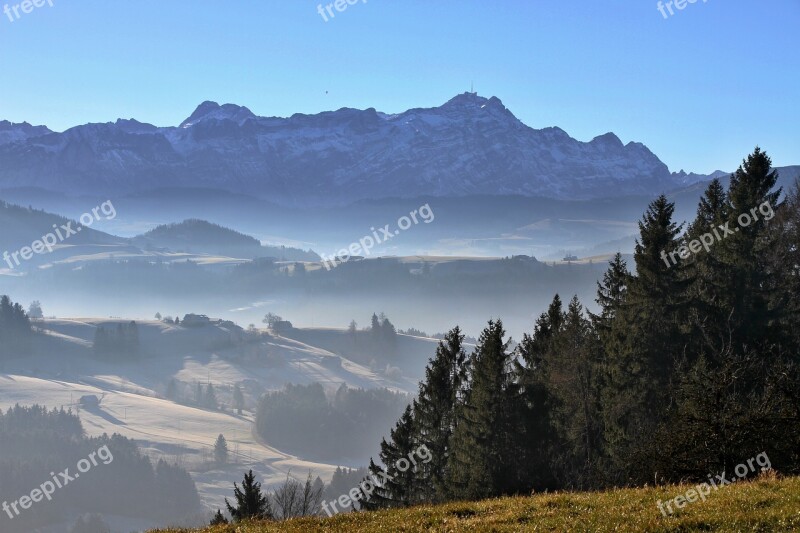 Toggenburg Mountains Switzerland Nature Blue