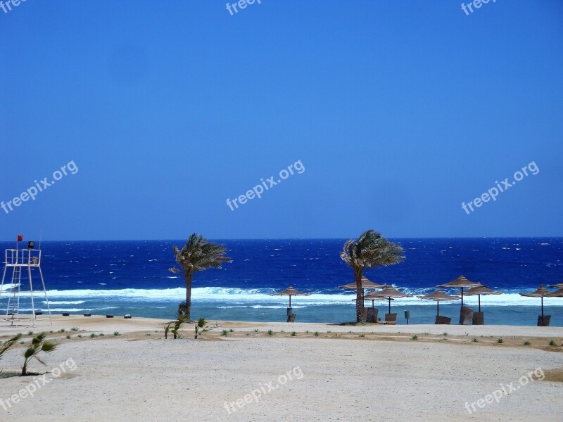 Beach Egypt Water Summer Blue