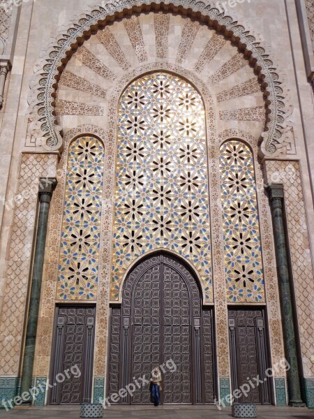 Mosque Casablanca Morocco Door Free Photos