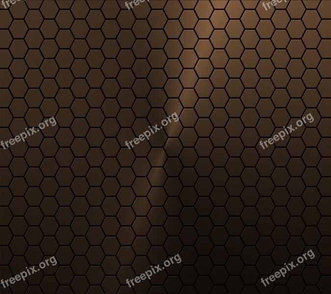 Copper Honeycomb Background Vector Free Photos