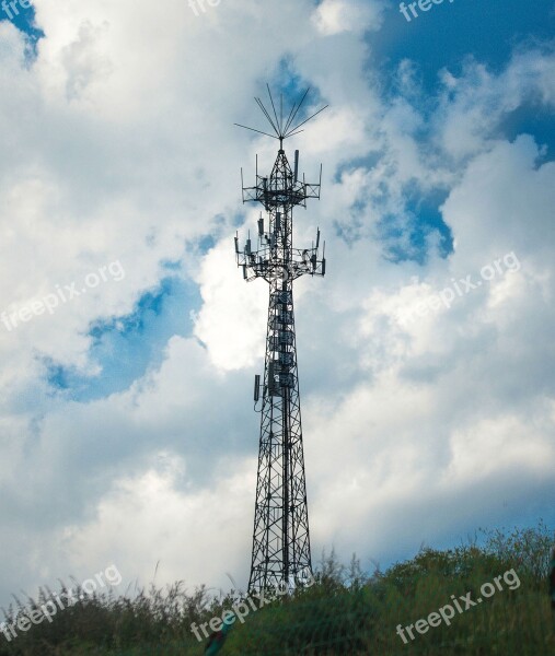 Sky Ppt Backgrounds Mountain Wire The Scenery