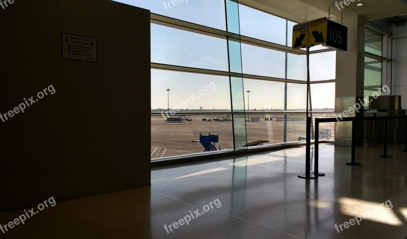 Airport Interior Inside Window Departure