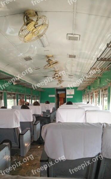 Myanmar Train First Class Fans