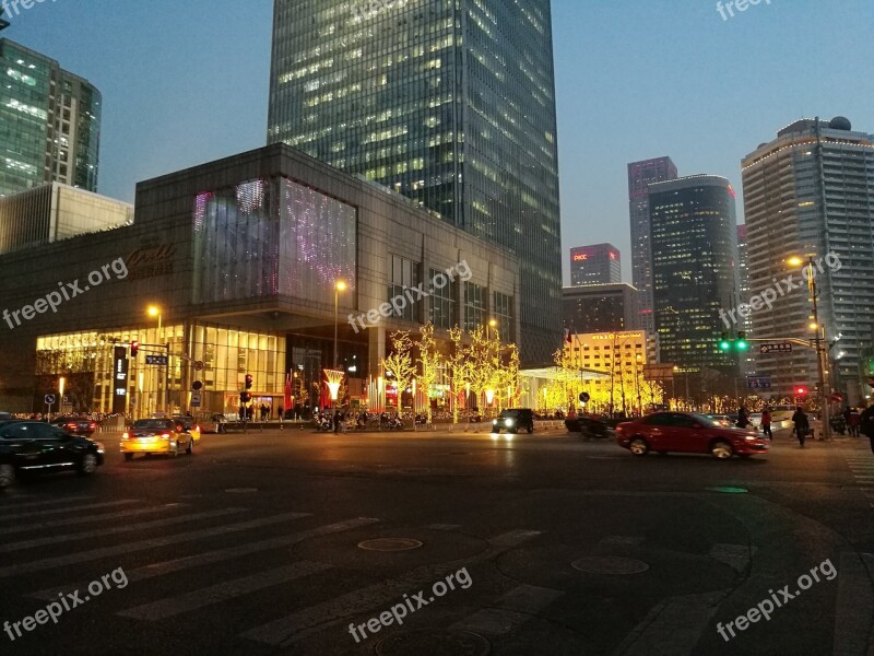 Beijing Night Street Photography Free Photos