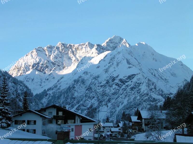 Mittelberg Kleinwalsertal Austria Winter Snow