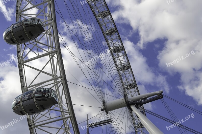 London Eye Ferris Wheel Places Of Interest London England