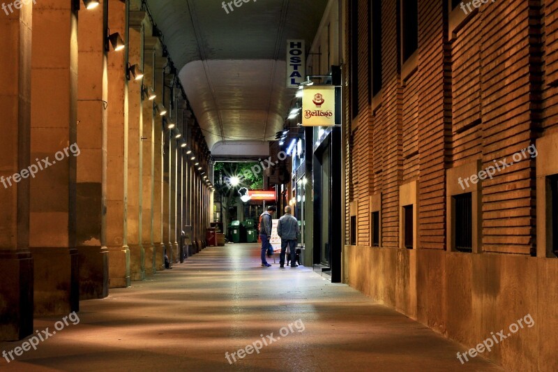 Night Porches People Perspective City