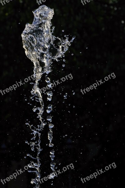 Water Stream Waterworks Fountain Drops