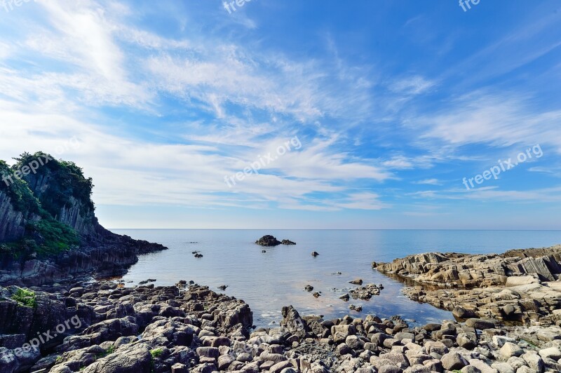 Landscape Natural Japan In The Early Summer Blue Sky