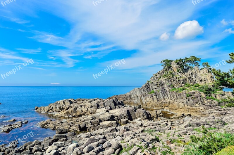 Landscape Natural Japan In The Early Summer Blue Sky