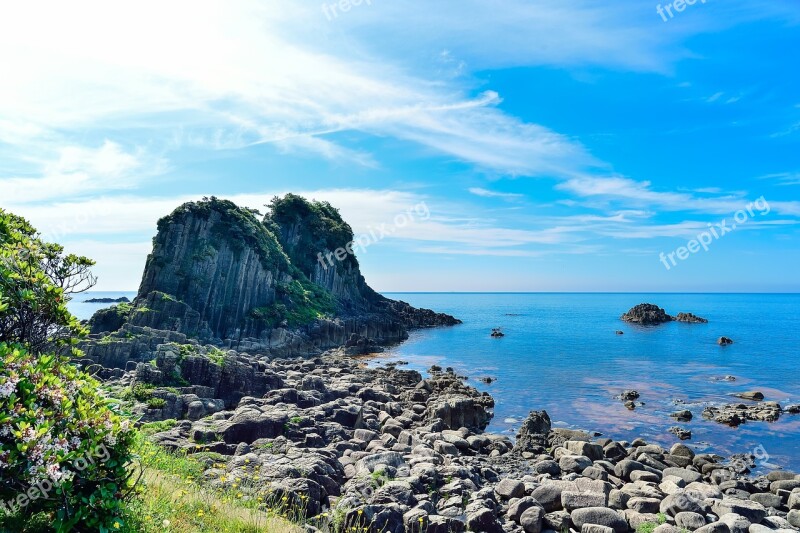 Landscape Natural Japan In The Early Summer Blue Sky