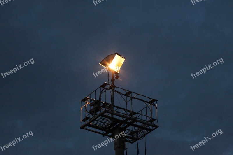 Spotlight Yellow Light Night Tower Night Photos