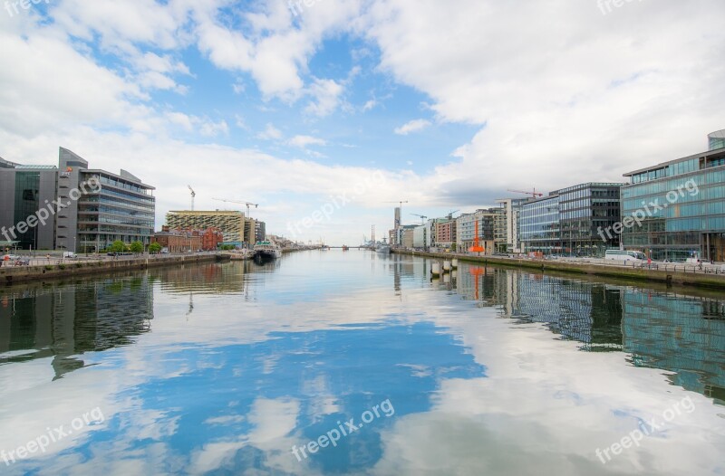 Dublin Ireland Liffey River Architecture