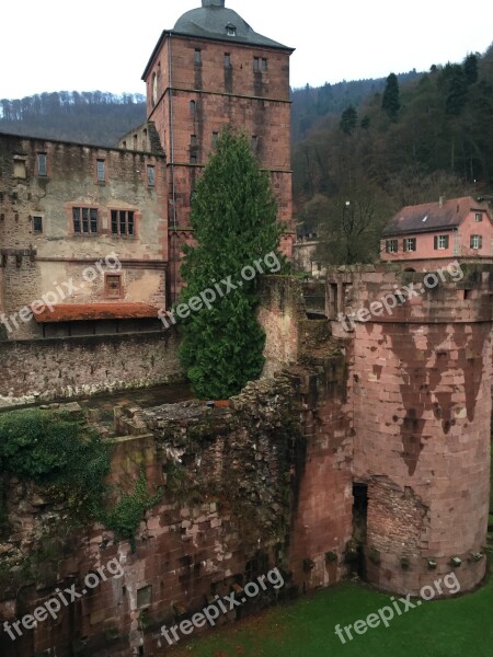 Heidelberg Castle Heidelberger Schloss Fortress Historically