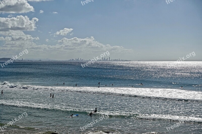 Surf Sunlight City Coast Horizon