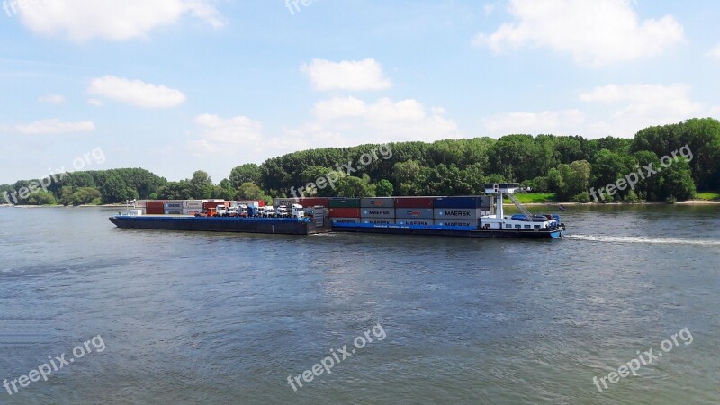 Ship Rhine River Shipping Germany