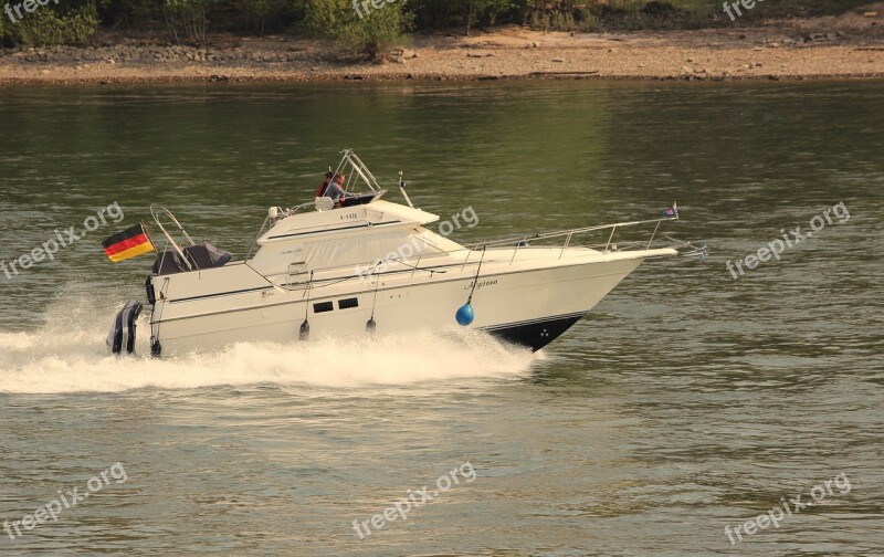 Ship Boat Powerboat Rhine Water