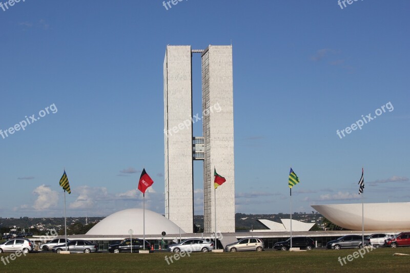 Brasilia Buildings Twins Architecture Modern