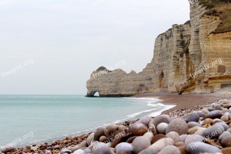 Etretat France Rock White Cliffs Normandy