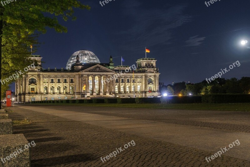 Berlin Reichstag Capital Night Government District