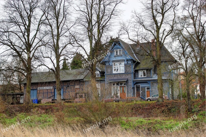 Old Railway Station Warburg North Rhine Westphalia Shut Down