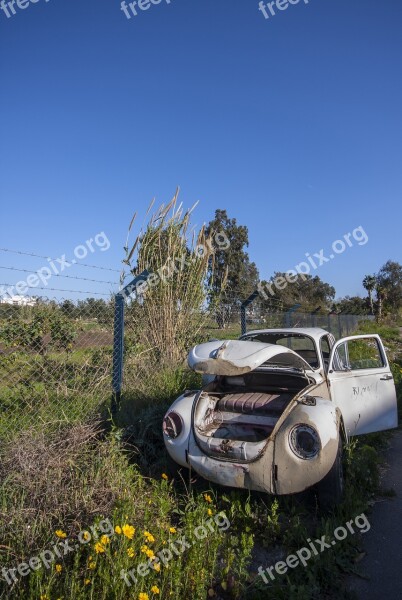 Car Old Scrap Rusty Abandoned