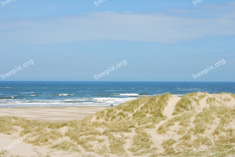 Dunes Coast Beach Netherlands Sea