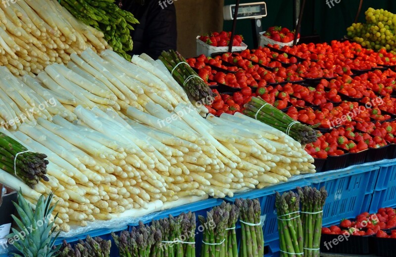 Asparagus Strawberries Vegetarian Eat Vegetables