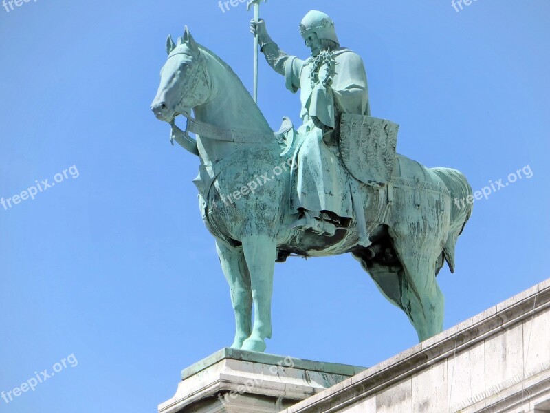 Paris Sacred Heart Basilica Montmartre Equestrian Statue