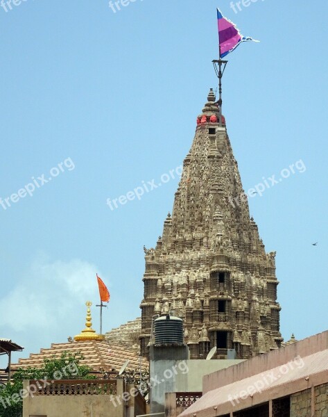 Temple Dwarkadhish Jagat Mandir Dwarakadheesh Hindu Temple